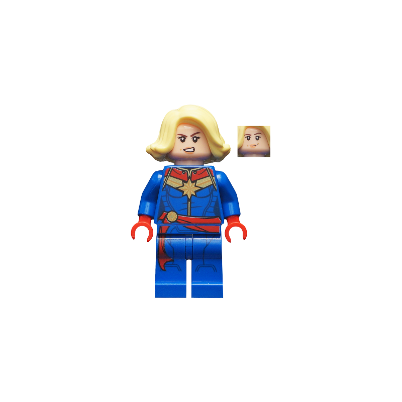 Captain Marvel - Bright Light Yellow Hair Lego® - sh0639