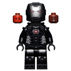 War Machine - Black and Silver Armor with Neck Bracket Lego® - sh0646