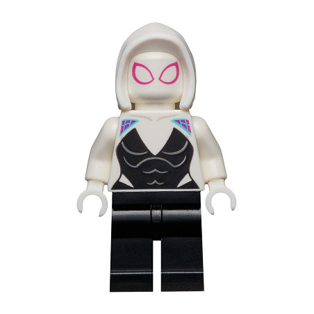 Ghost Spider / Spider-Gwen - White Basic Smooth Hood Lego® - sh0682