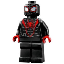 Spider-Man (Miles Morales) - Dark Bluish Gray Webbing on Head