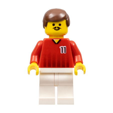 Soccer Player - Red and White Team with Number 11 Lego® - soc090