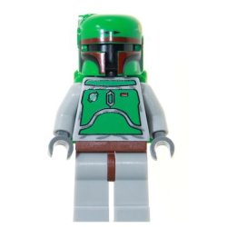 Boba Fett - Bluish Grays - Dark Red Helmet Highlights Lego® - sw0002b