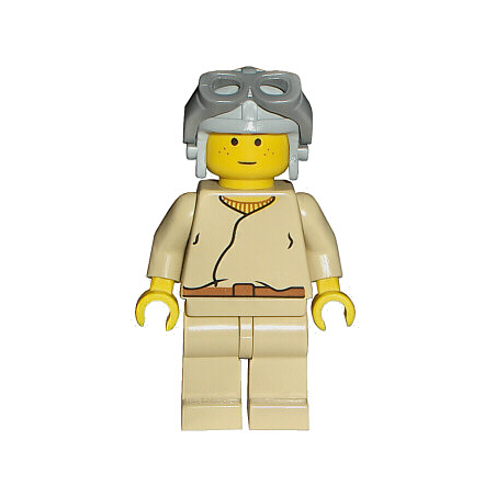 Anakin Skywalker (Light Gray Aviator Cap) Lego® - sw0008