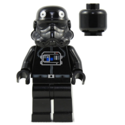 Imperial TIE Fighter / Interceptor Pilot - Black Head Lego® - sw0035b