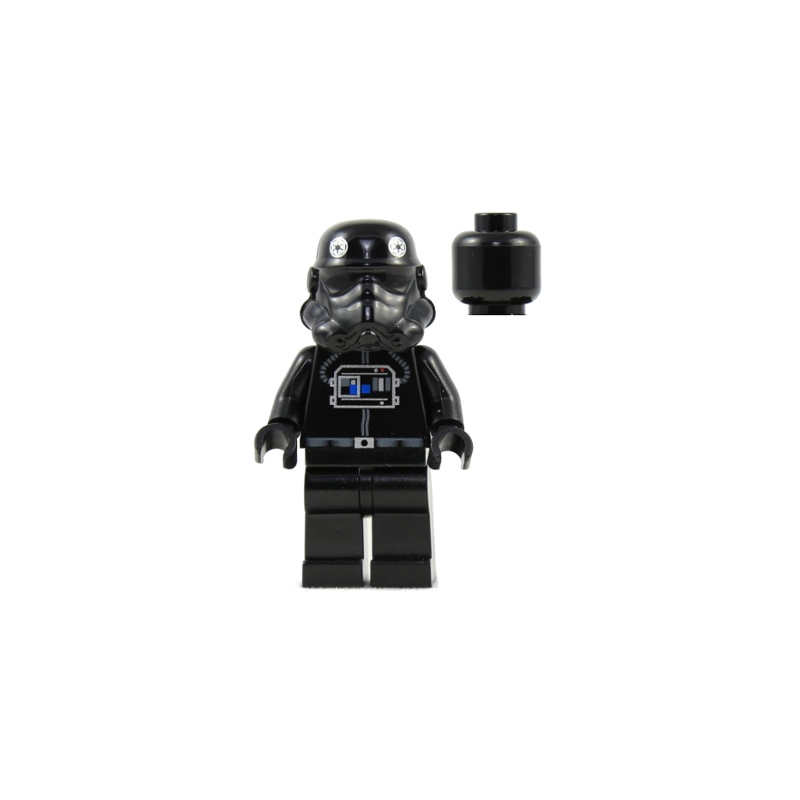Imperial TIE Fighter / Interceptor Pilot - Black Head Lego® - sw0035b
