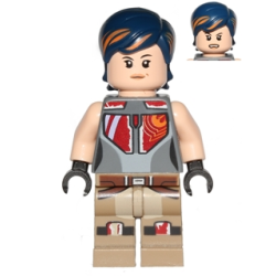 Sabine Wren - Dark Blue with Orange Highlights Hair Lego® - sw0616