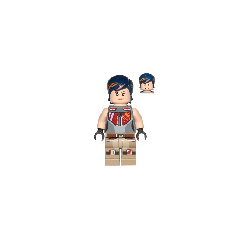 Sabine Wren - Dark Blue with Orange Highlights Hair Lego® - sw0616