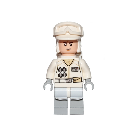 Hoth Rebel Trooper White Uniform (Frown) Lego® - sw0708