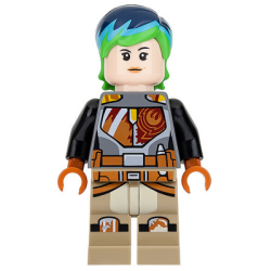 Sabine Wren - Bright Green and Dark Blue Hair Lego® - sw0742