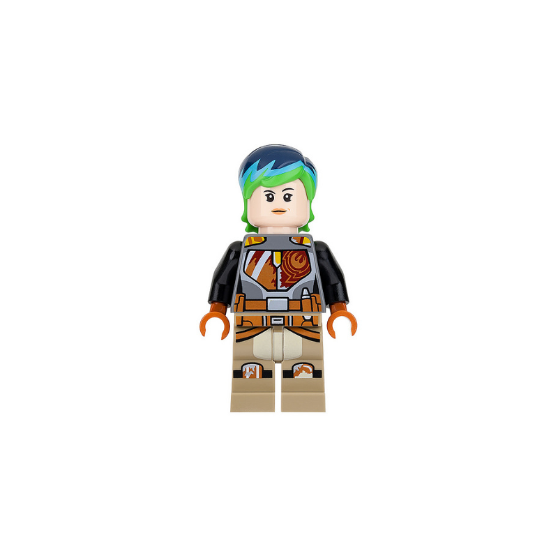 Sabine Wren - Bright Green and Dark Blue Hair Lego® - sw0742