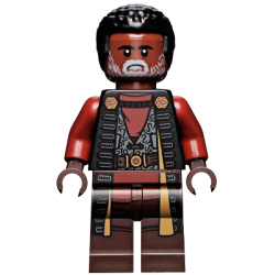 Greef Karga - Black Magistrate Robe and Gray Beard Lego® - sw1156