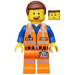 Emmet - Lopsided Open Mouth Smile Lego® - tlm096