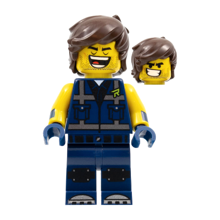 Rex Dangervest - Eyes Closed / Large Lopsided Grin with Teeth Lego® - tlm181