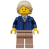 Businessman Pinstripe Jacket and Gold Tie