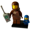 Brown Astronaut and Spacebaby Série 24 Lego® - col24-3