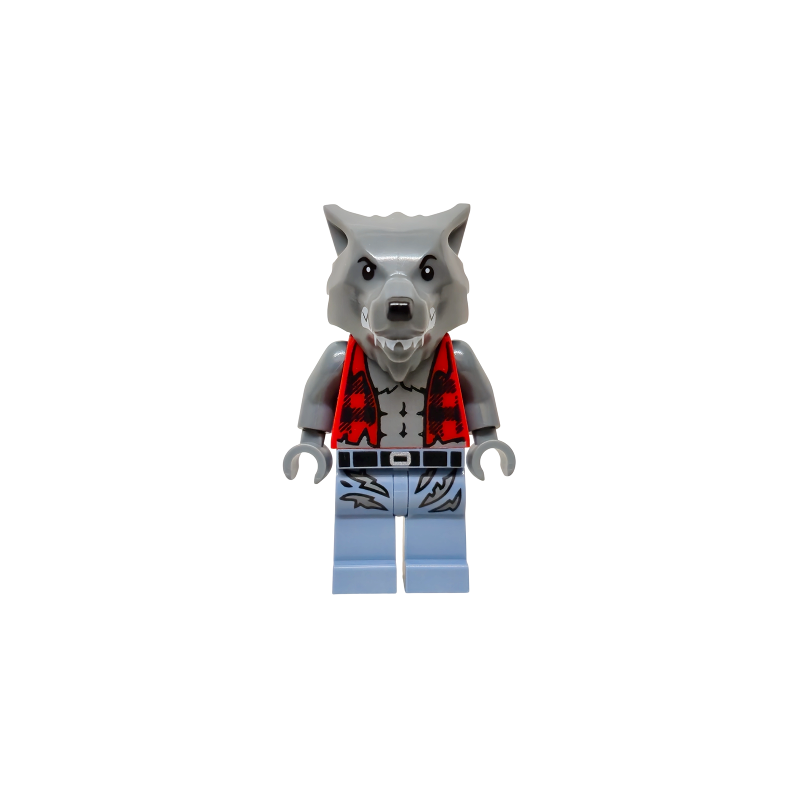 Werewolf - Torn Red Flannel Shirt, Bare Chest with Fur and Muscles, Sand Blue Legs with Belt and Tears Lego® - twn527