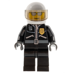 Police - City Leather Jacket with Gold Badge