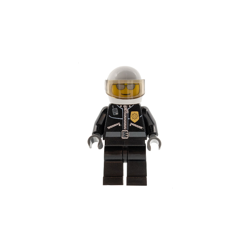 Police - City Leather Jacket with Gold Badge