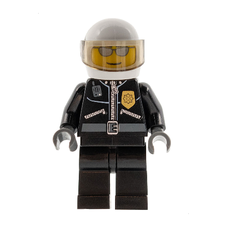 Police - City Leather Jacket with Gold Badge
