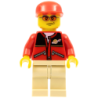Red Jacket with Zipper Pockets and Classic Space Logo