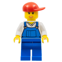Overalls Blue over V-Neck Shirt