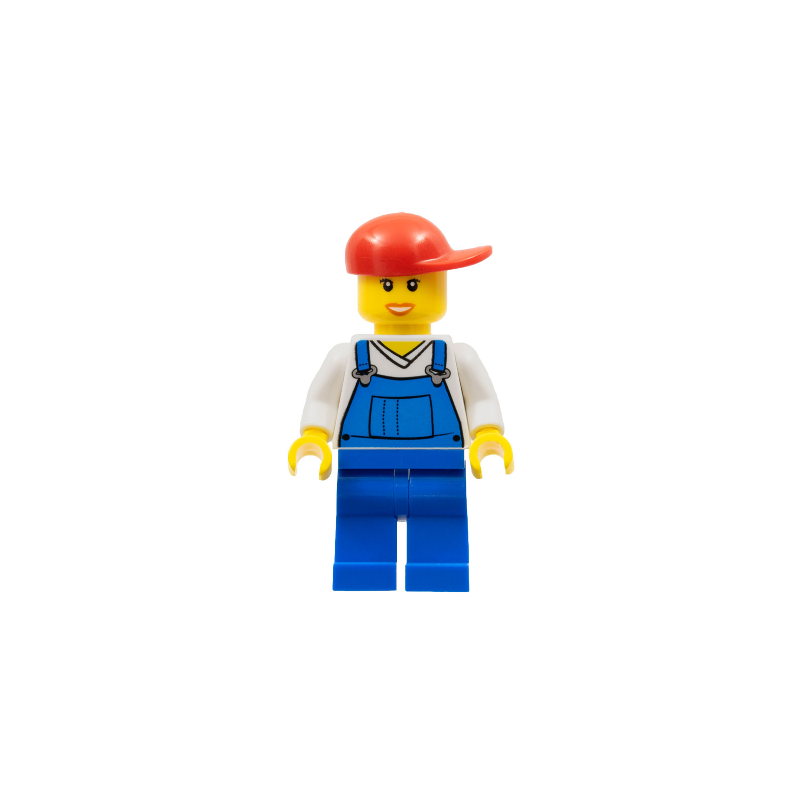 Overalls Blue over V-Neck Shirt