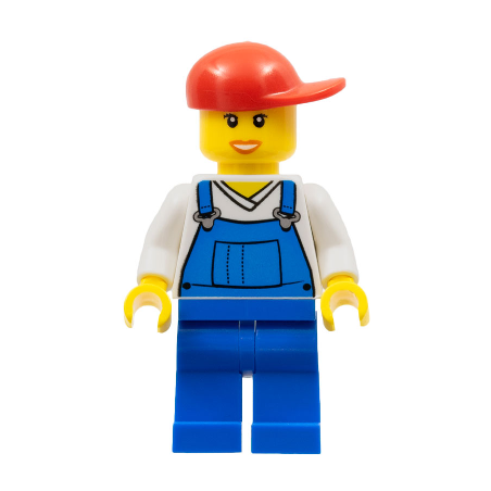 Overalls Blue over V-Neck Shirt