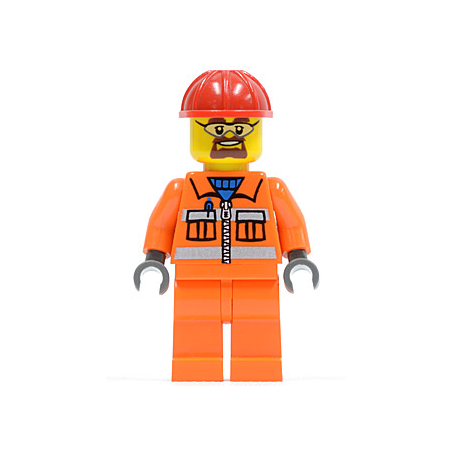 Construction Worker - Orange Zipper