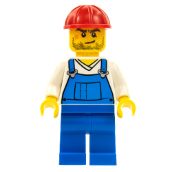 Overalls Blue over V-Neck Shirt