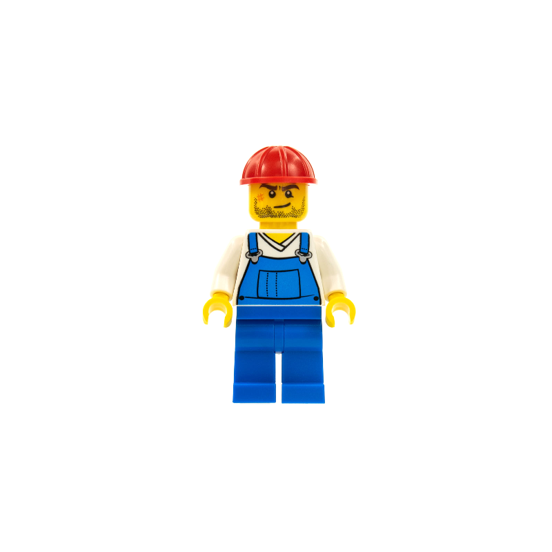 Overalls Blue over V-Neck Shirt
