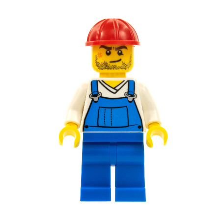 Overalls Blue over V-Neck Shirt