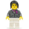 Dark Bluish Gray Jacket with Magenta Scarf
