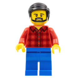 Male - Red Plaid Flannel Shirt