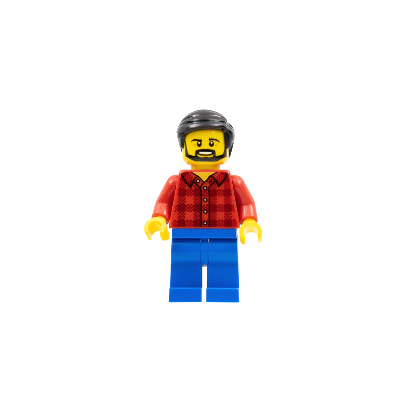 Male - Red Plaid Flannel Shirt