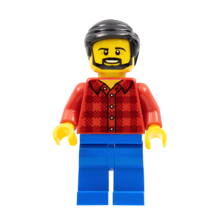 Male - Red Plaid Flannel Shirt