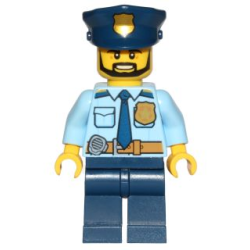 Police - City Shirt with Dark Blue Tie and Gold Badge