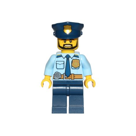 Police - City Shirt with Dark Blue Tie and Gold Badge