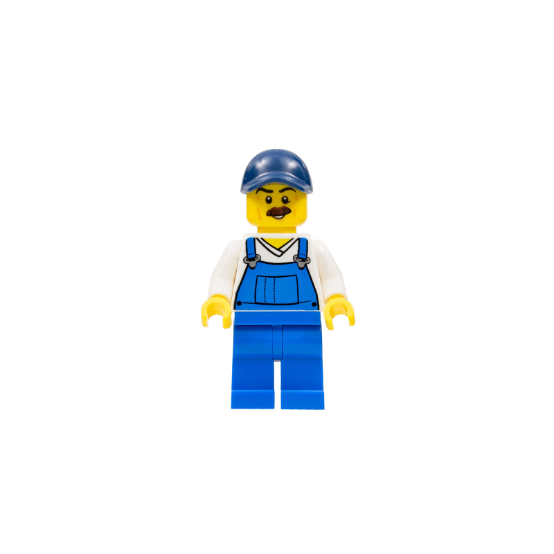 Beach Janitor - Blue Overalls and Dark Blue Cap Lego® - cty0765