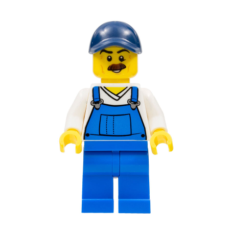 Beach Janitor - Blue Overalls and Dark Blue Cap Lego® - cty0765