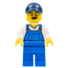Beach Janitor - Blue Overalls and Dark Blue Cap Lego® - cty0765