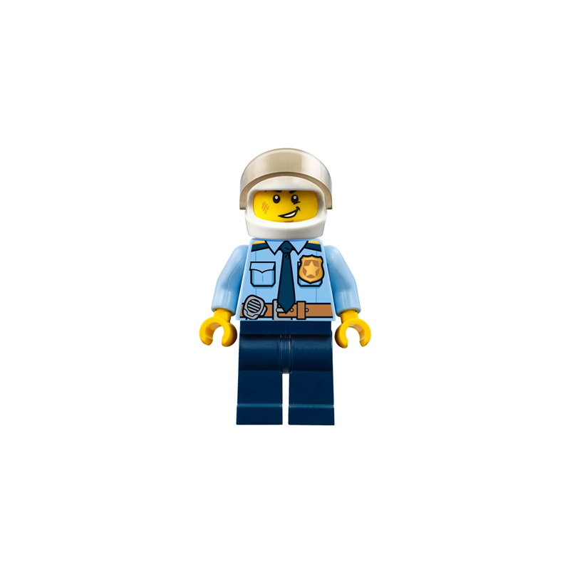 Police - City Officer Shirt with Dark Blue Tie and Gold Badge