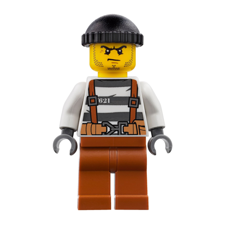 Police - City Bandit Crook Overalls 621 Prison Stripes