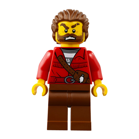 Mountain Police - Crook Male with Red Fringed Shirt with Strap and Pouch