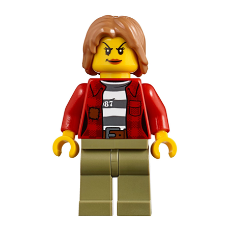 Mountain Police - Crook Female Jacket over 87 Prison Stripes Lego® - cty0851