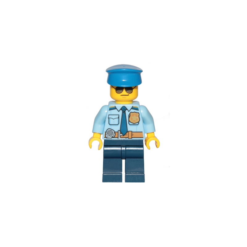 Police - City Officer Shirt with Dark Blue Tie and Gold Badge