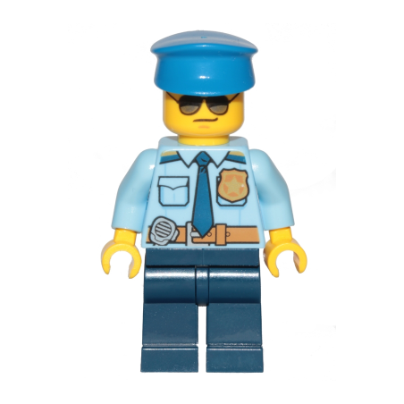 Police - City Officer Shirt with Dark Blue Tie and Gold Badge