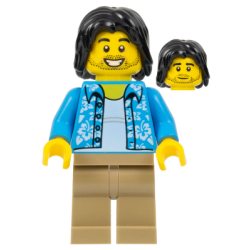 Tourist / Surfer - Dark Azure Hawaiian Shirt Lego® - cty1118