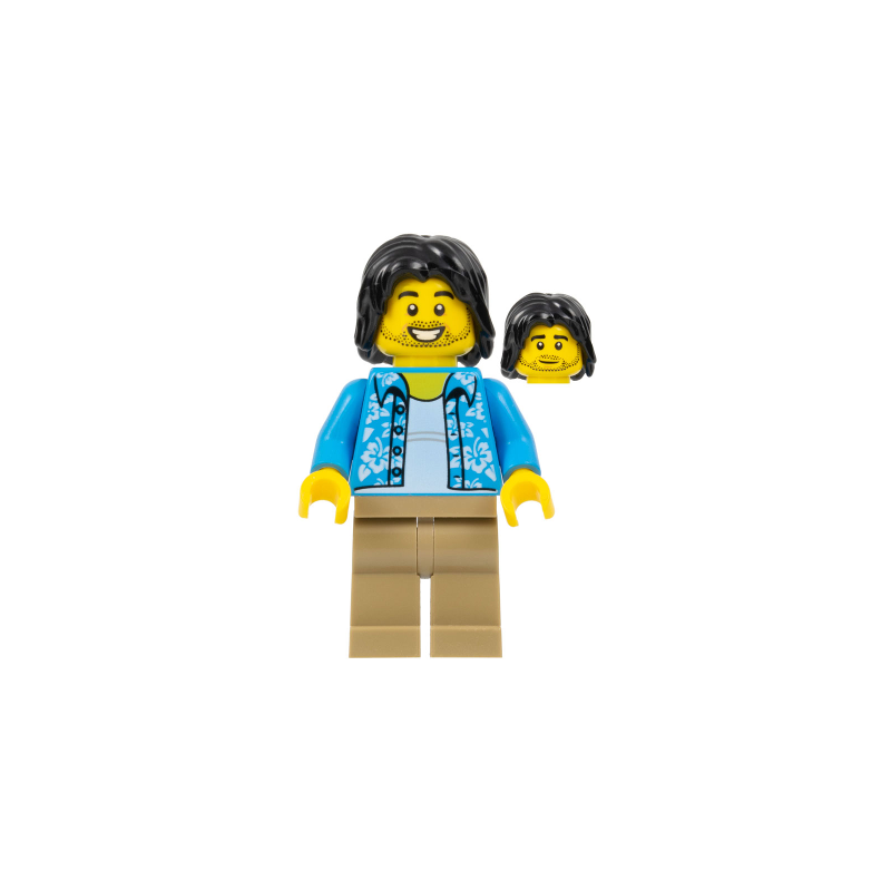 Tourist / Surfer - Dark Azure Hawaiian Shirt Lego® - cty1118