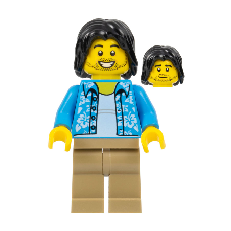 Tourist / Surfer - Dark Azure Hawaiian Shirt Lego® - cty1118