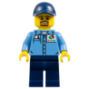 Gas Station Worker - Medium Blue Shirt with 'Octan' Logo